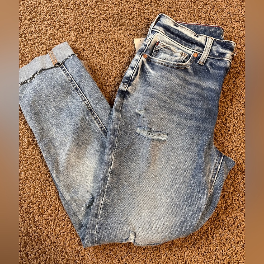Edgely cropped high rise straight jeans size 2